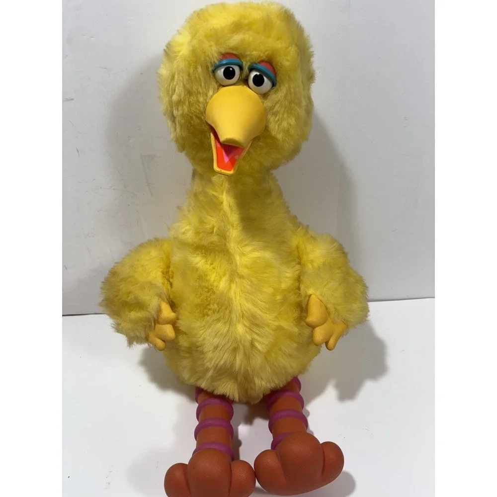 Vtg Sesame Street Big Bird 1986 Ideal Talking Toy + Book  For Repair Parts AS IS